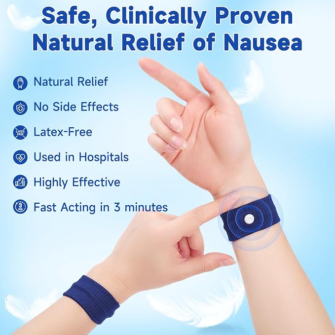 LYJEE Motion Sickness Bands for Adults and Kid Morning Sickness Relief Through - Image 5