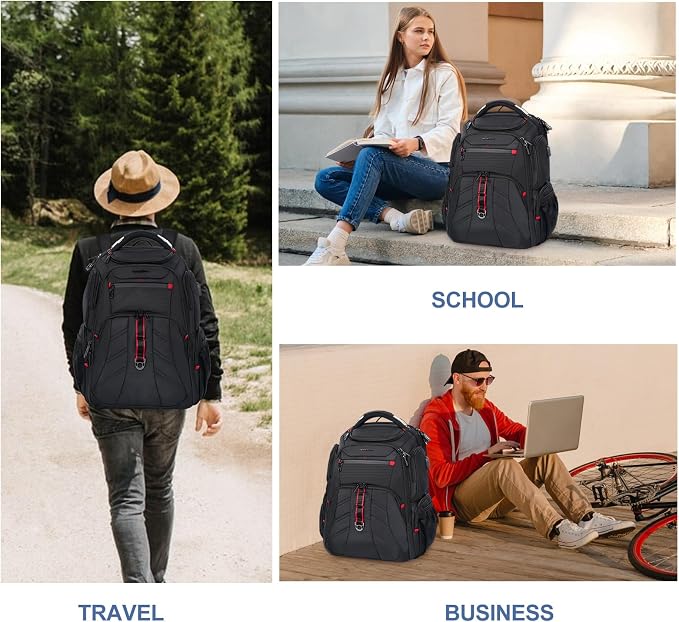 VANKEAN Travel Laptop Backpack 17.3 Inch TSA Friendly, Water-Repellent Anti - Image 7