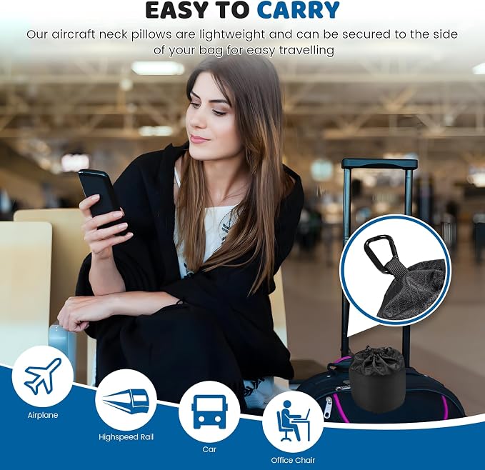 Neck Pillow Airplane, 100% Pure Memory FoamTravel Neck Pillow Travel Neck - Image 5