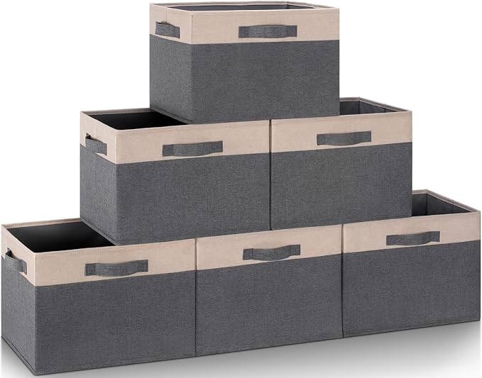 GhvyenntteS Large Fabric Storage Bins by GhvyenntteS