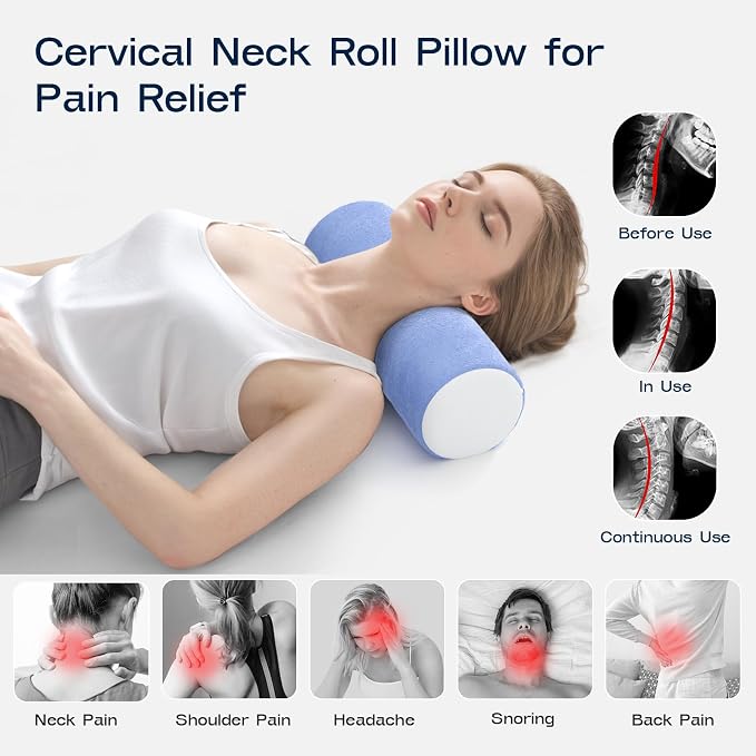 Neck Roll Cervical Pillow for Neck Pain Relief - Image 4
