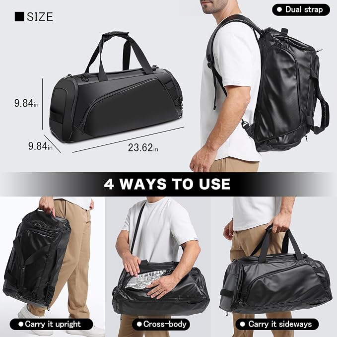 40L Travel Duffle Bag, 4-in-1 Large Gym Bag - Image 3