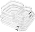 6 Pack Clear Hard Shell Zipper Case, See-Through Hard Plastic Organizer Pouches by Unknown