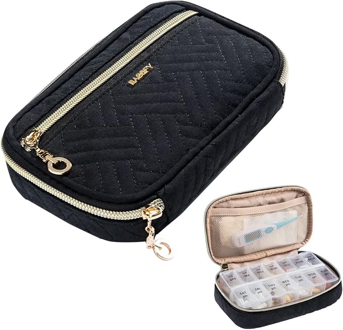 BAGSFY Pill Organizer Case 2 Times a Day- Weekly Medicine Organizer Travel Pill by BAGSFY