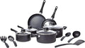 Amazon Basics Non Stick Kitchen Cookware 15-Piece Set, Non-Induction, Includes by AmazonBasics