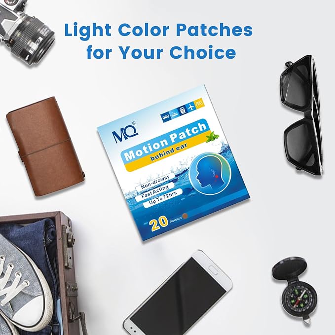 MQ 20ct Motion Sickness Patches, Dark Color, Sea Sickness Patches Non Drowsy & - Image 6