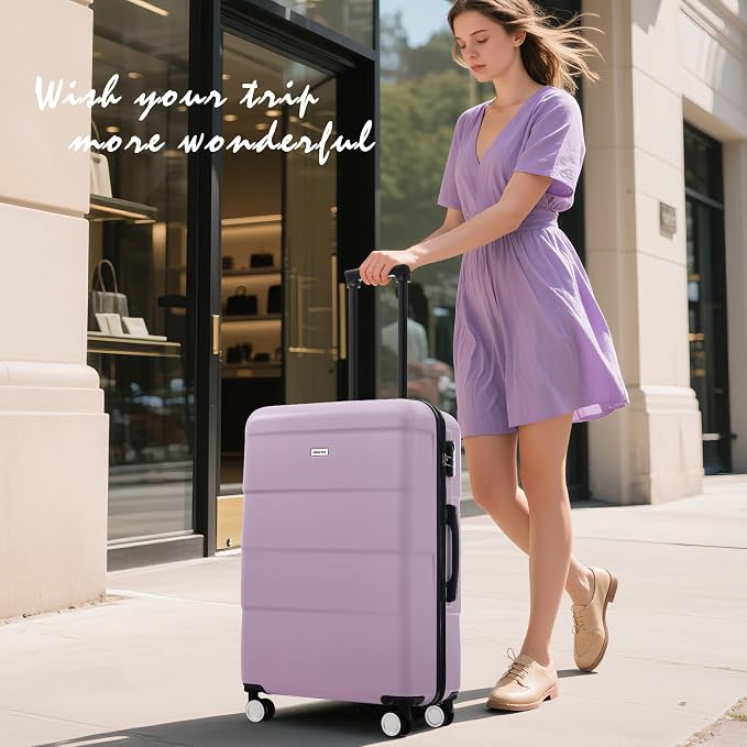 Merax Luggage Sets of 3 Piece Carry on Suitcase Airline Approved, Hardcase - Image 7