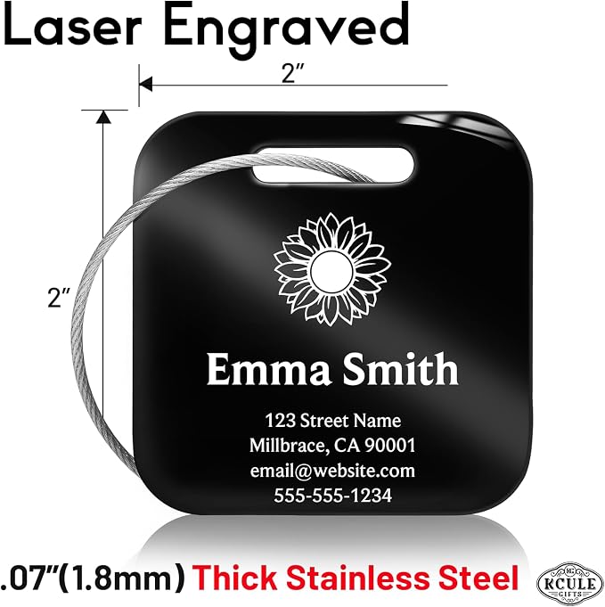 Customized Stainless Steel Luggage Tags: Personalize Your Suitcases, and Bags - Image 5