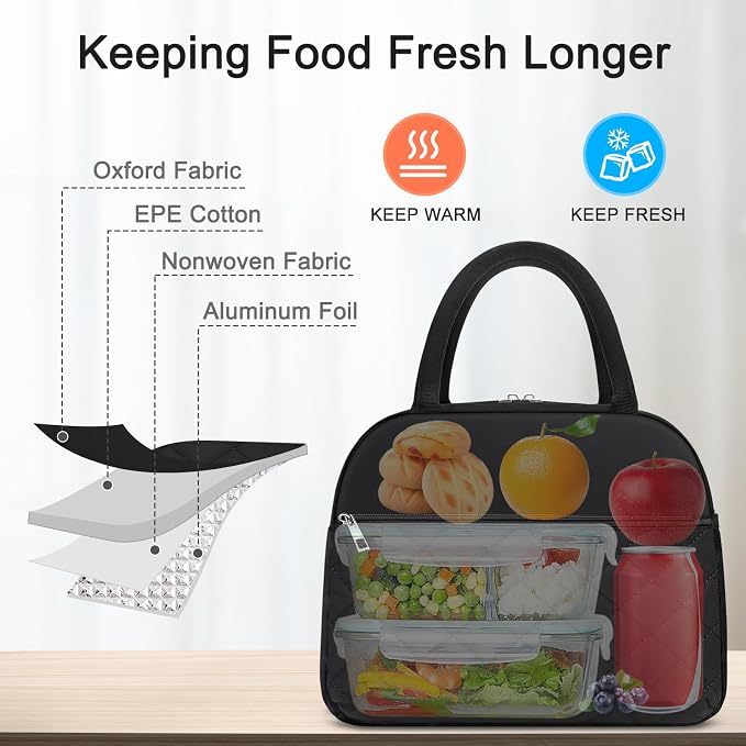 Lunch Bag Lunch Box for Women Men Insulated Reusable Large Lunch Tote Bag Adult - Image 6