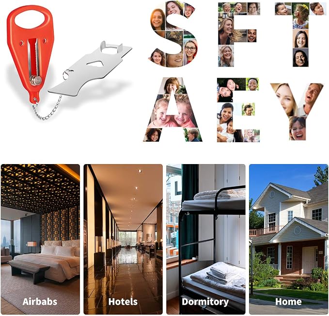 Home Security Door Lock, VIRIDI Portable Travel Doorlocks - Image 7
