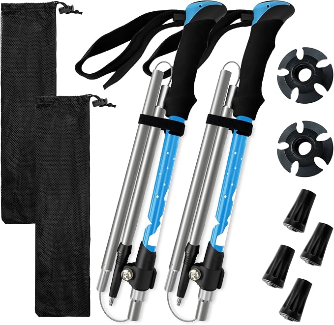 Collapsible Trekking Poles for Hiking by Vihicamp