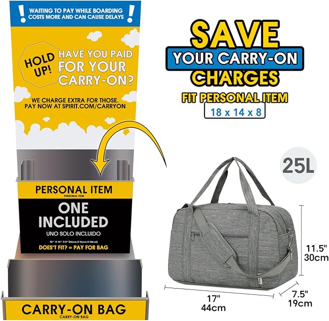 Narwey 18" Carry on Bag Underseat Luggage - Image 2