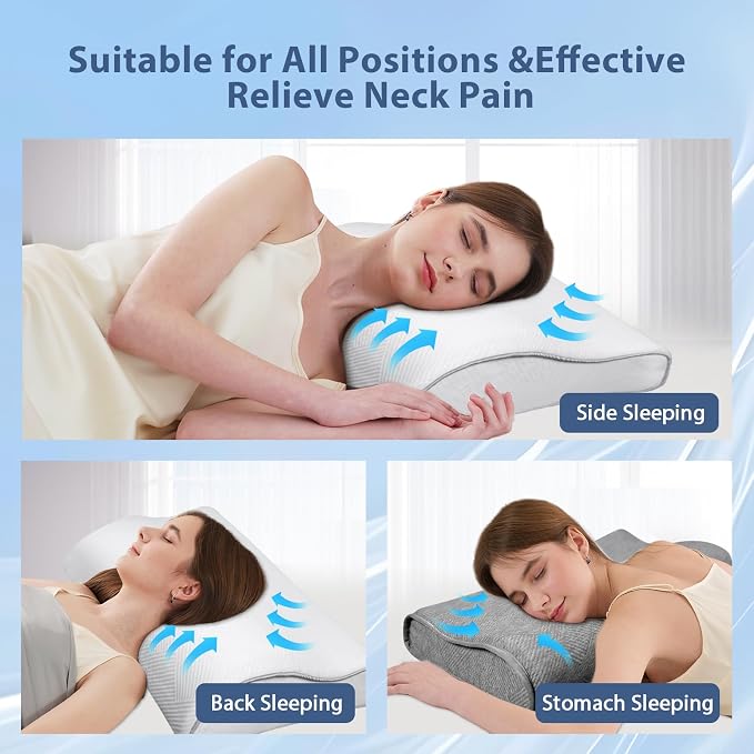 Memory Foam Pillow for Neck & Shoulder Pain Relief - Image 4
