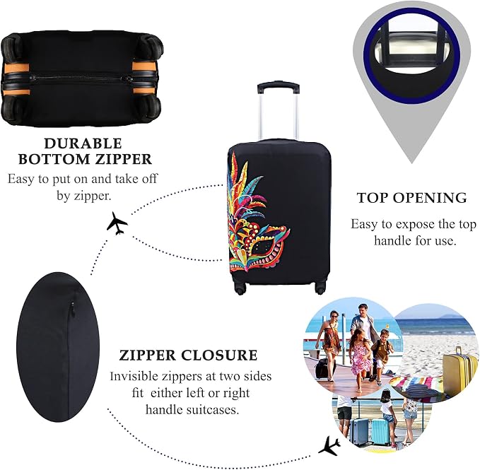 Explore Land Travel Luggage Cover Suitcase Protector Fits 23-26 Inch Case - Image 3