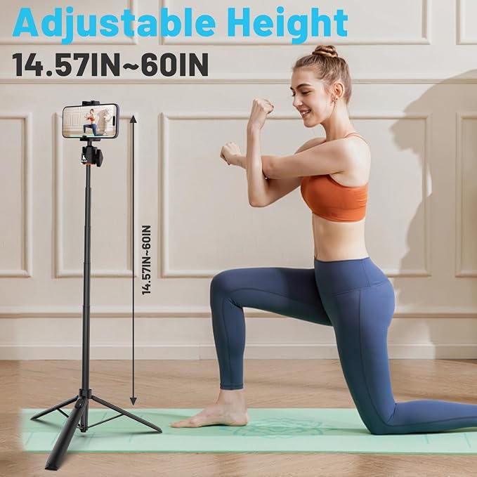 Ailight 60" Extendable Travel Tripod & Selfie Stick - Image 6