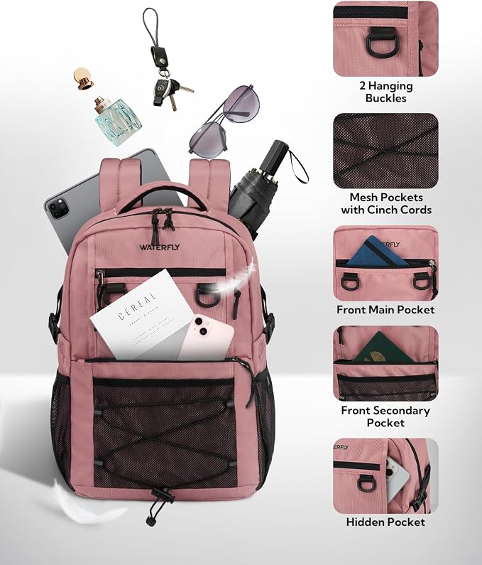 WATERFLY Travel Hiking Casual Backpack: 22L Lightweight Everyday Outdoor City - Image 4