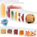 SPLF 12 Pack Dishwasher Safe Reusable Food Storage Bags, BPA Free Freezer Bags by SPLF