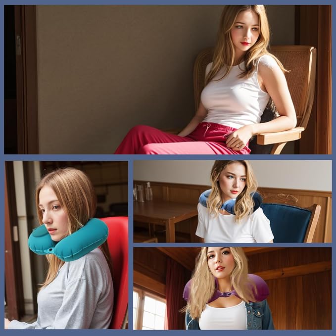 Inflatable Travel Pillow for Sleeping Airplane - Image 7