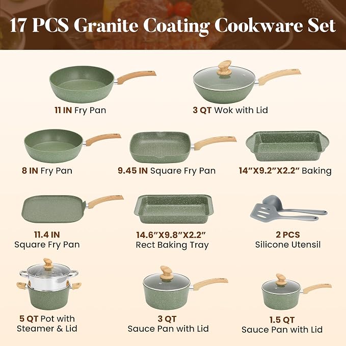 Kitchen Academy 17 Pieces Induction Cookware Set - Image 7