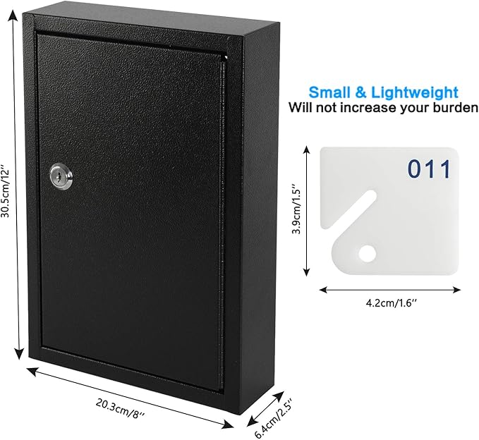 KYODOLED Key Storage Lock Box Wall Mount, Locking 40 Key Cabinet Holder Box - Image 3