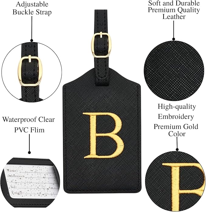 Luggage Tag PU Leather for Suitcase Baggage Handbag Travel Bag Label Suitcase - Image 3