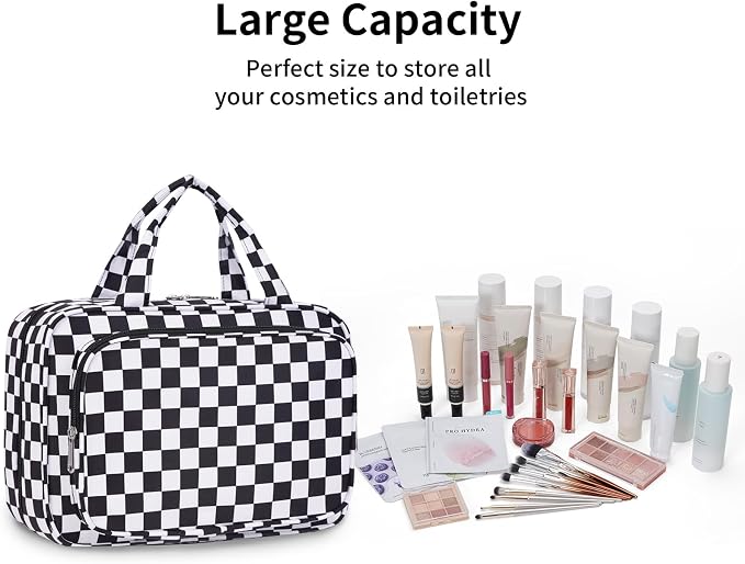 Narwey Travel Toiletry Bag for Women Large Hanging Makeup Bag Organizer - Image 6