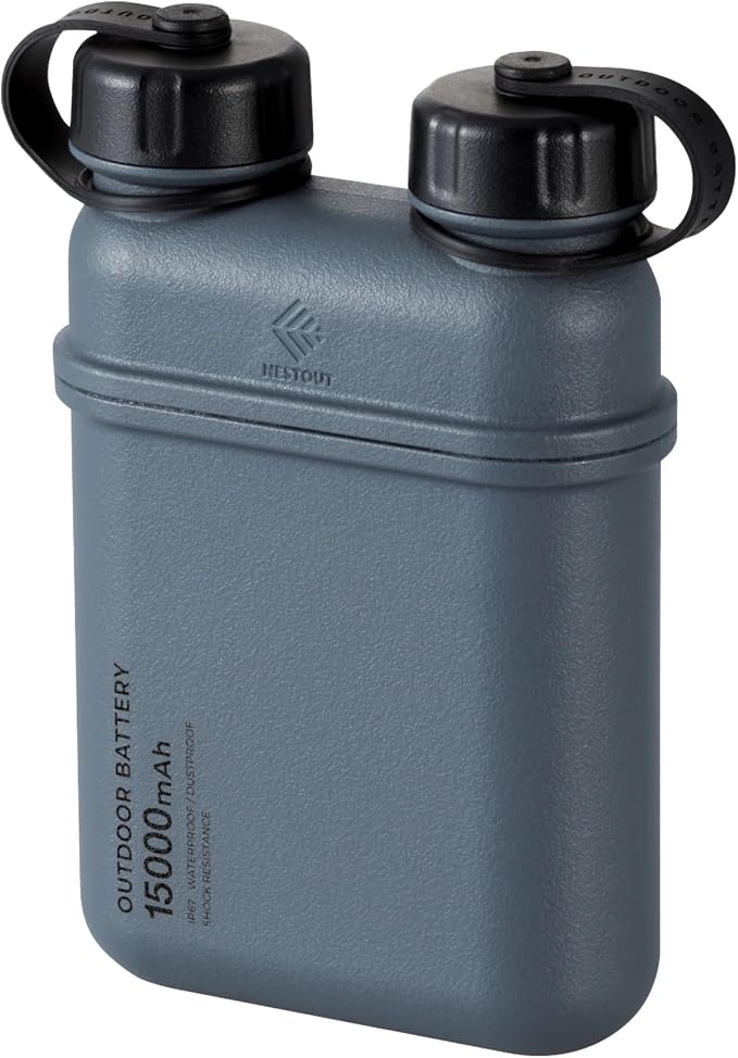 ELECOM NESTOUT Rugged Power Bank, 15000mAh Outdoor Charger, 32W USB-C Fast by ELECOM