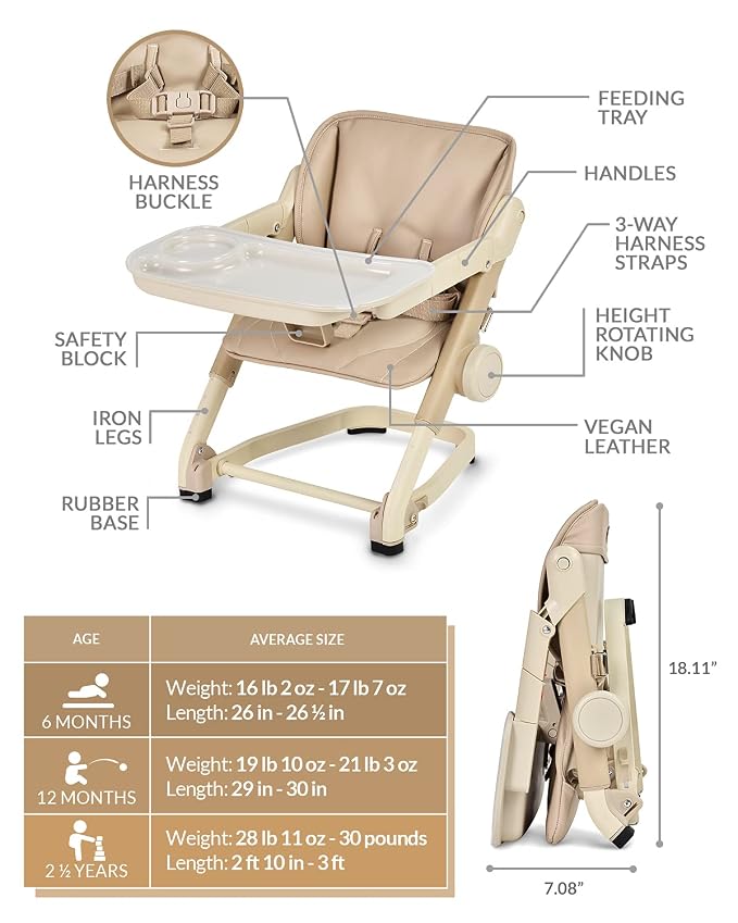 Feed Me 3-in-1 Travel High Chair Booster Seat - Image 2