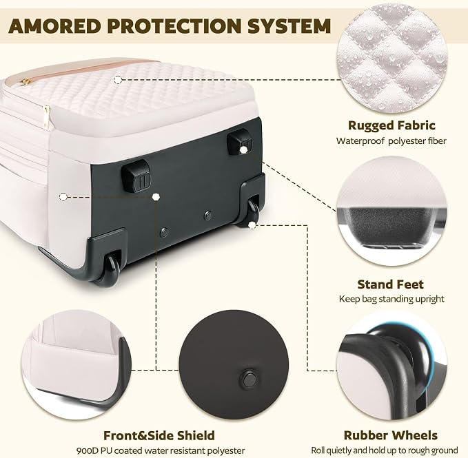 Small Rolling Backpack, Underseat Carry On Luggage - Image 3