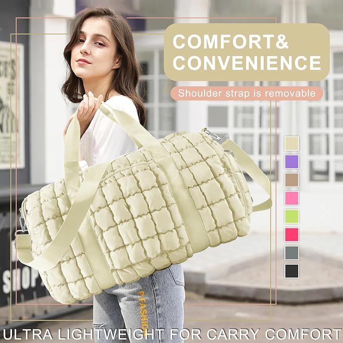 Quilted Travel Duffle Bag Gym Bag - Image 6