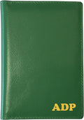 Personalized Monogrammed Emerald Green Leather RFID Passport Wallet by 123CheapChecks