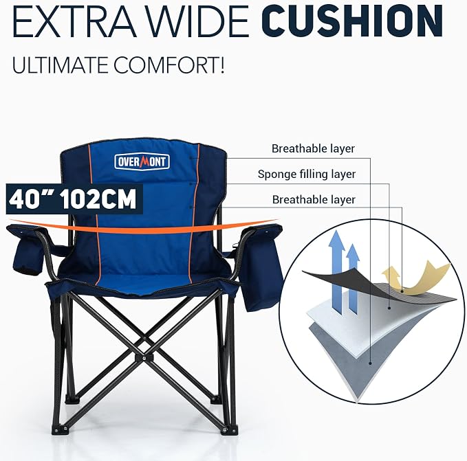 Overmont Oversized Folding Camping Chair - Image 6