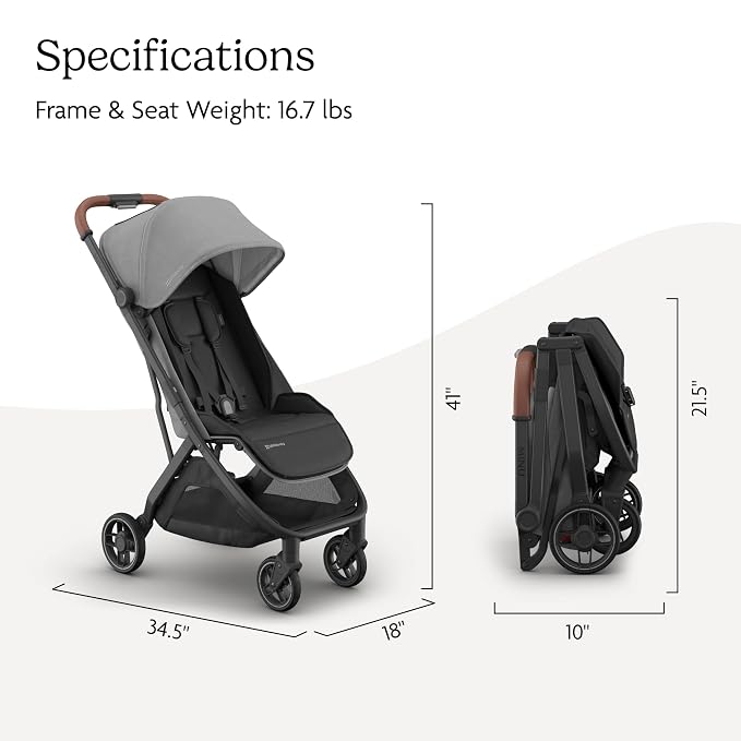 UPPAbaby Minu V3 Travel Stroller | Lightweight + Compact Design | One-Hand Fold - Image 7