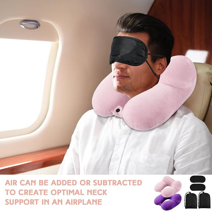 Sintuff 2 Pack Inflatable Travel Pillow - Image 6