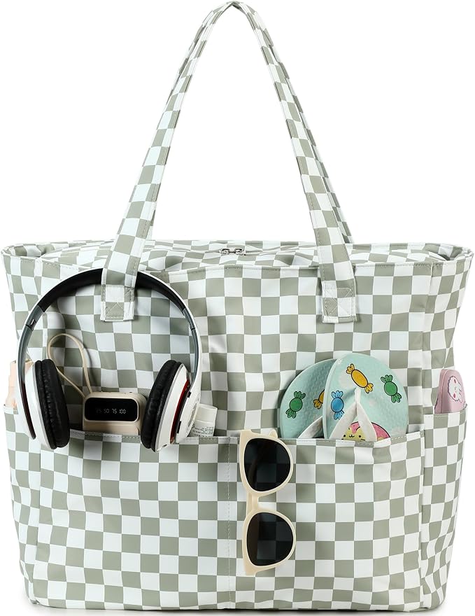 LEDAOU Beach Bag Waterproof Sandproof Women Tote Bag Pool Bag by LEDAOU