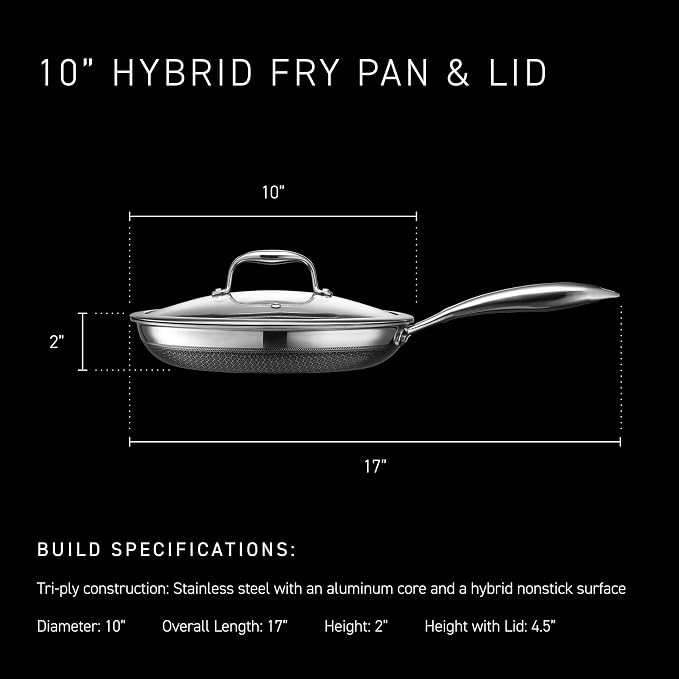 HexClad Hybrid Nonstick 10-Inch Frying Pan - Image 3