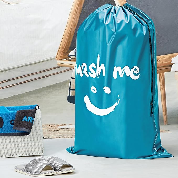 HOMEST 2 Pack XL Wash Me Travel Laundry Bag, Dirty Clothes Organizer, Large - Image 6