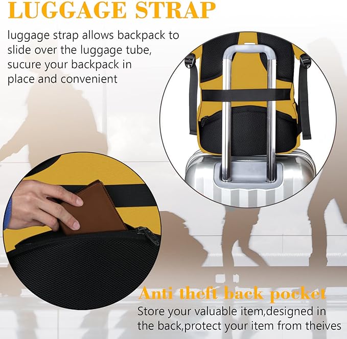 MATEIN Travel Laptop Backpack, Sturdy Anti Theft College School Backpack - Image 5