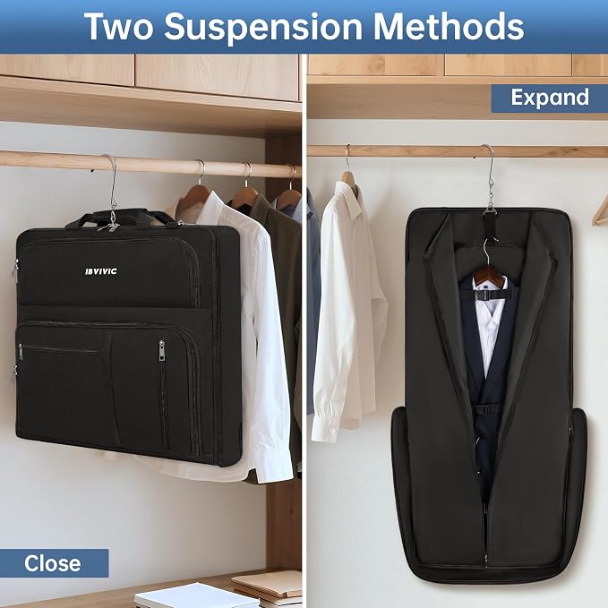 Garment Bags for Travel, Large Suit Travel Bag Convertible Travel Garment Bag - Image 4