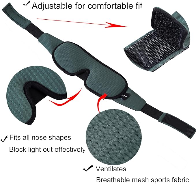 Sleep Mask for Men and Women 3D Contoured Eye Mask Patented Adjustable Light - Image 3