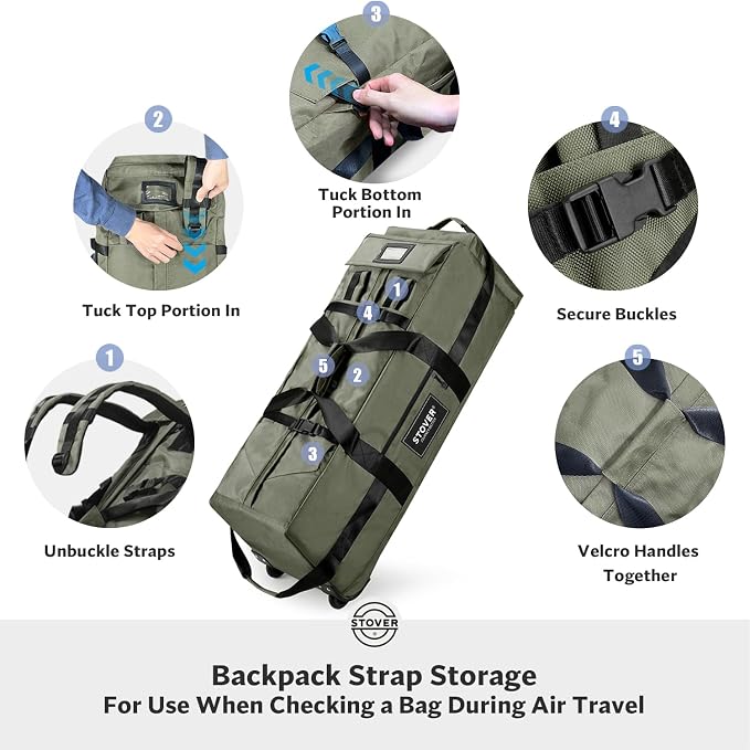 STOVER 80L Rolling Duffel Bag - Image 9