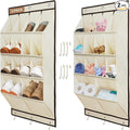 FENTEC 2 Pack Over the Door Shoe Organizer, Hanging Shoe Organizer, 28 Large by Fentec