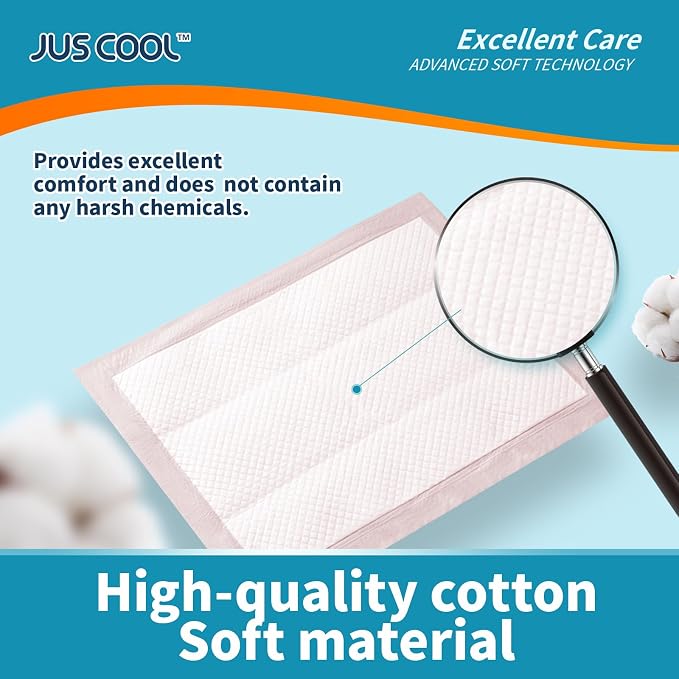 JUS COOL Baby Disposable Changing Pads, 24”x 24” Underpads Portable Diaper - Image 2