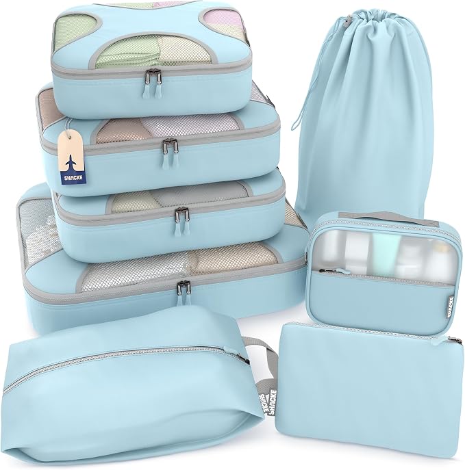 Shacke Premium 8 Packing Cubes Set by Shacke
