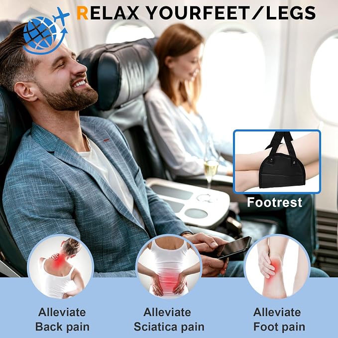 Airplane Foot Hammock, Adjustable Portable Foot Hammock - Image 8