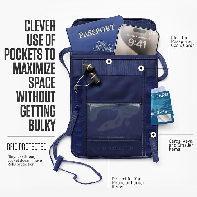 VENTURE 4TH Passport Holder Neck Wallet - Image 2