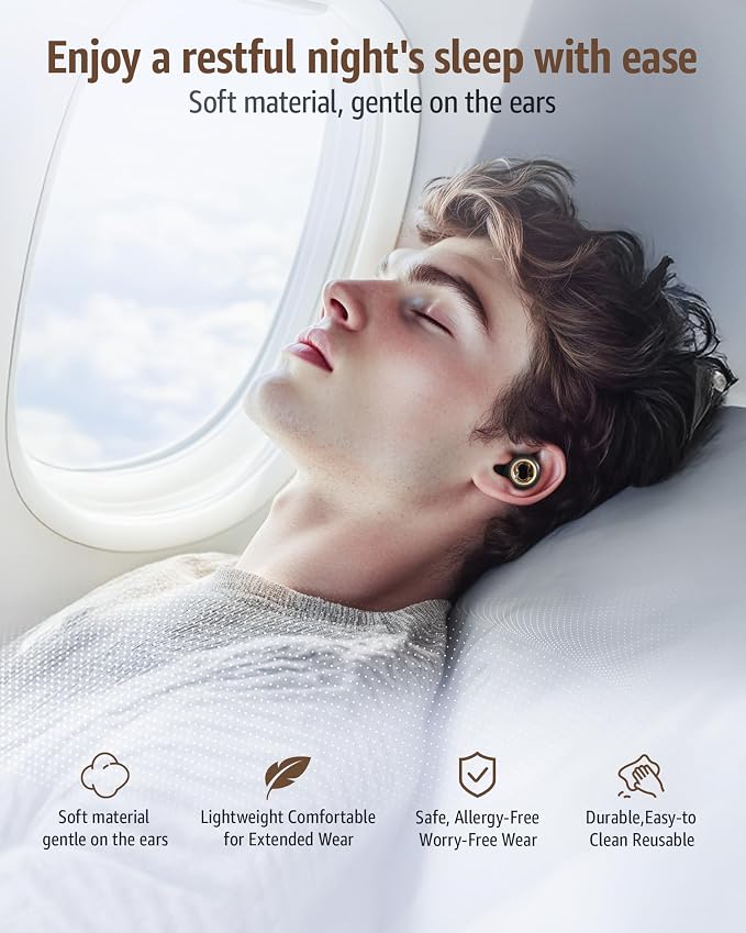 Ear Plugs for Sleeping Noise Cancelling: 45db Ultra-Comfy Reusable - Image 5
