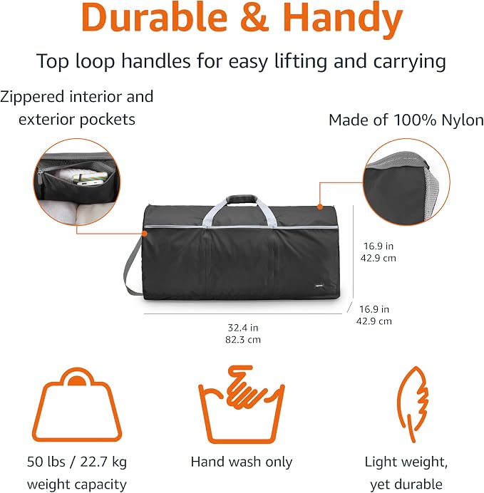Amazon Basics 32.4" Extra Large Foldable Duffle Bag - Image 2