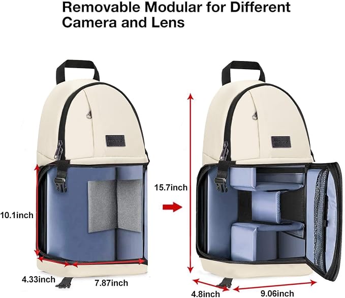 MOSISO Camera Sling Bag, DSLR/SLR/Mirrorless Camera Backpack Case Shockproof - Image 5