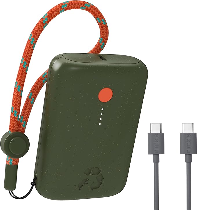 Nimble Champ Portable Charger, 000mAh Power Bank Fast Charging, 20W Dual USB-C by Nimble